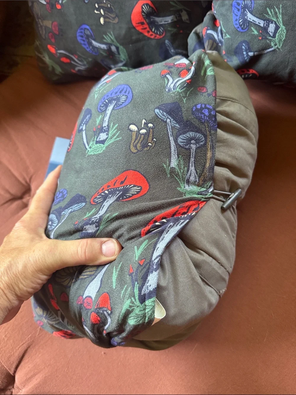 Thermarest pillow compact camping Fun Guy mushrooms large NEW NWT